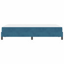 vidaXL Boxrugós ágy matracmal Sötét kék 120 x 190 cm szövet
