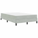 vidaXL Boxrugós ágy matracmal Világosszürke 120 x 200 cm szövet