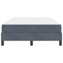 vidaXL Boxspring ágy matraccal Sötétszürke 120 x 200 cm Bársony