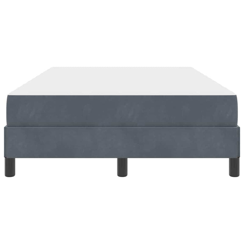 vidaXL Boxspring ágy matraccal Sötétszürke 120 x 200 cm Bársony