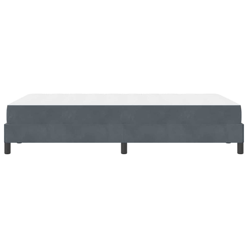 vidaXL Boxspring ágy matraccal Sötétszürke 120 x 200 cm Bársony