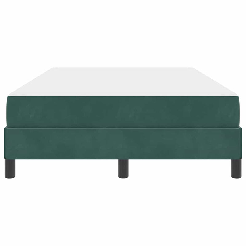 vidaXL Boxspring ágy matraccal Sötétzöld 120 x 200 cm Bársony