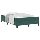 vidaXL Boxspring ágy matraccal Sötétzöld 120 x 200 cm Bársony