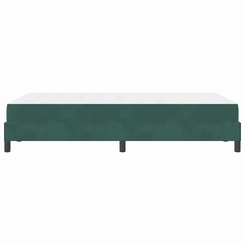 vidaXL Boxspring ágy matraccal Sötétzöld 120 x 200 cm Bársony
