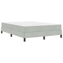 vidaXL Boxspring ágy matraccal Világosszürke 140 x 190 cm Bársony