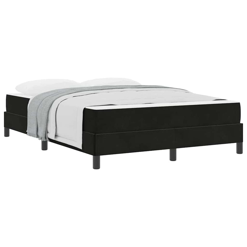 vidaXL Boxspring ágy matraccal matracmal Fekete 140 x 190 cm Bársony