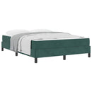 vidaXL Boxrugós ágy matracmal Sötétzöld 140 x 190 cm szövet