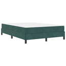 vidaXL Boxrugós ágy matracmal Sötétzöld 140 x 190 cm szövet