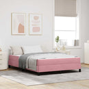 vidaXL Boxrugós ágy matracmal Rózsaszín 140 x 190 cm szövet