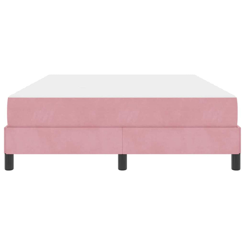 vidaXL Boxspring ágy matraccal Rózsaszín 140 x 190 cm Bársony