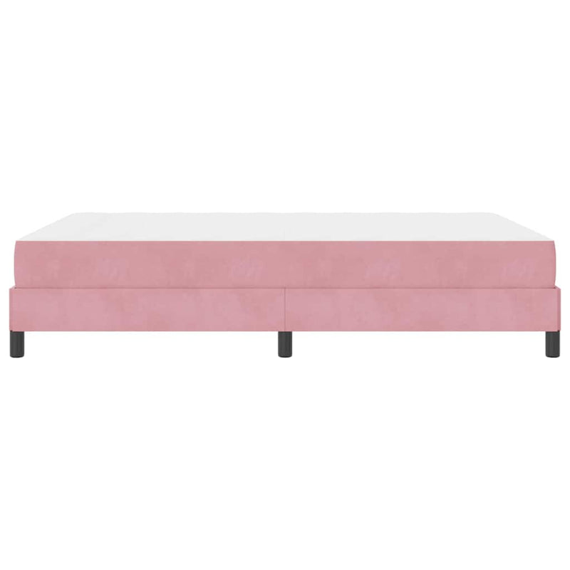 vidaXL Boxspring ágy matraccal Rózsaszín 140 x 190 cm Bársony