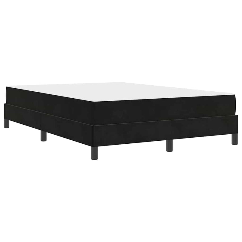 vidaXL Boxspring ágy matraccal matracmal Fekete 140 x 200 cm Bársony