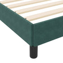 vidaXL Boxspring ágy matraccal Sötétzöld 140 x 200 cm Bársony