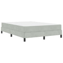 vidaXL Boxrugós ágy matracmal Világosszürke 160 x 200 cm szövet