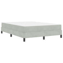 vidaXL Boxrugós ágy matracmal Világosszürke 160 x 200 cm szövet