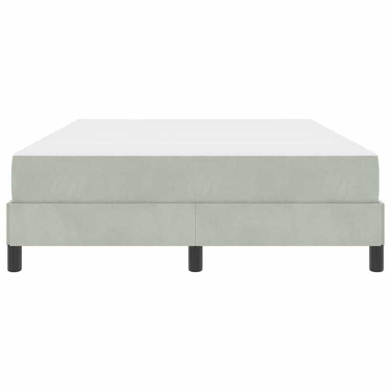 vidaXL Boxspring ágy matraccal Világosszürke 160 x 200 cm Bársony