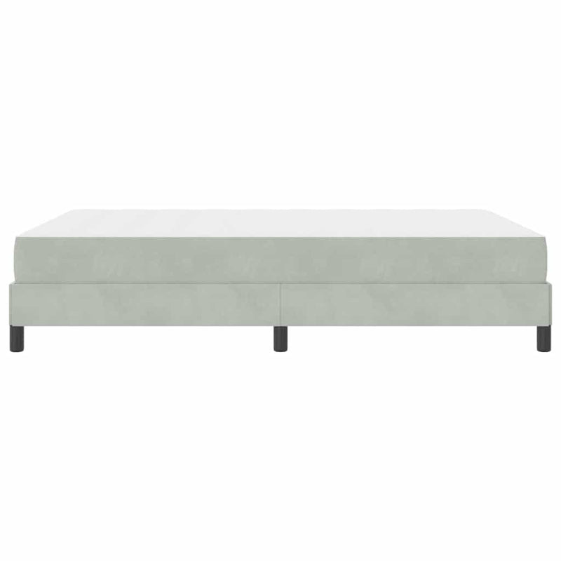vidaXL Boxspring ágy matraccal Világosszürke 160 x 200 cm Bársony