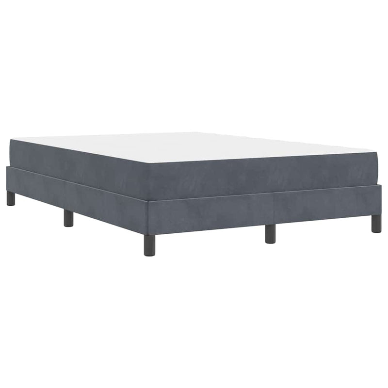 vidaXL Boxspring ágy matraccal Sötétszürke 160 x 200 cm Bársony