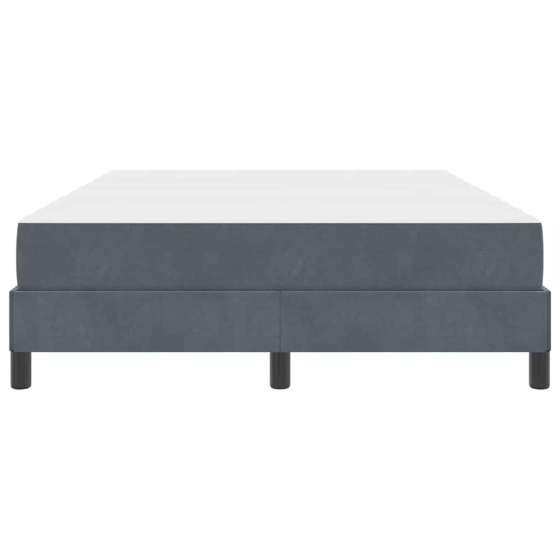 vidaXL Boxspring ágy matraccal Sötétszürke 160 x 200 cm Bársony