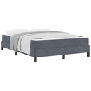 vidaXL Boxspring ágy matraccal Sötétszürke 160 x 200 cm Bársony