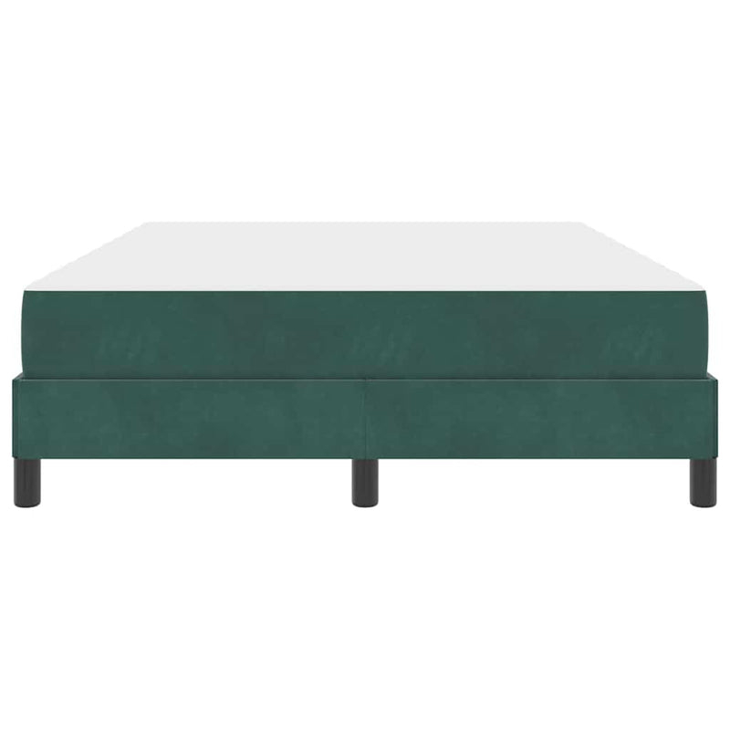 vidaXL Boxspring ágy matraccal Sötétzöld 160 x 200 cm Bársony