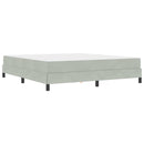 vidaXL Boxspring ágy matraccal Világosszürke 180 x 200 cm Bársony