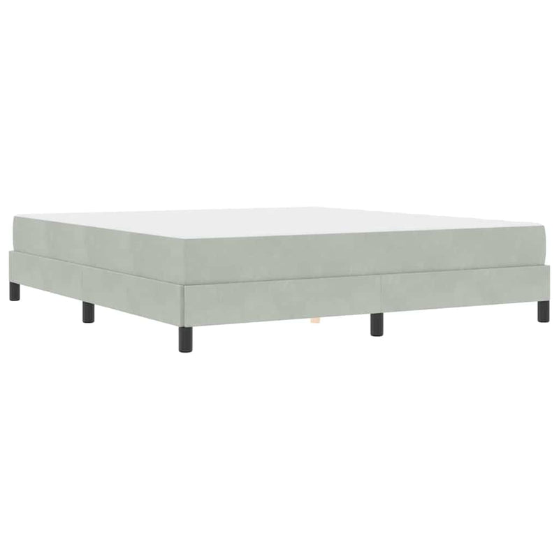 vidaXL Boxspring ágy matraccal Világosszürke 180 x 200 cm Bársony