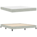 vidaXL Boxspring ágy matraccal Világosszürke 180 x 200 cm Bársony