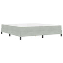 vidaXL Boxspring ágy matraccal Világosszürke 180 x 200 cm Bársony