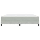 vidaXL Boxspring ágy matraccal Világosszürke 180 x 200 cm Bársony