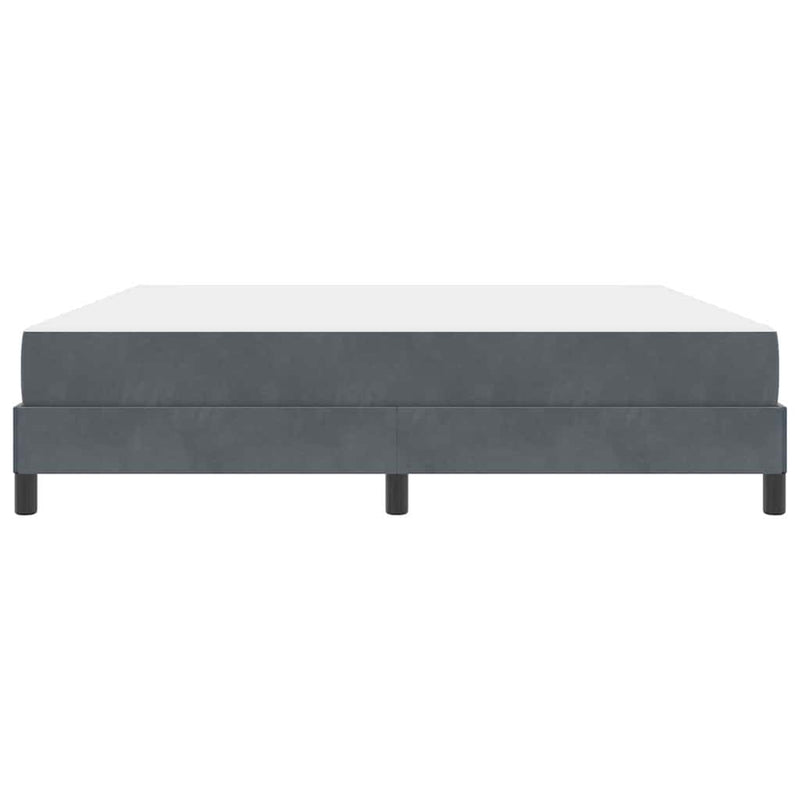 vidaXL Boxspring ágy matraccal Sötétszürke 180 x 200 cm Bársony