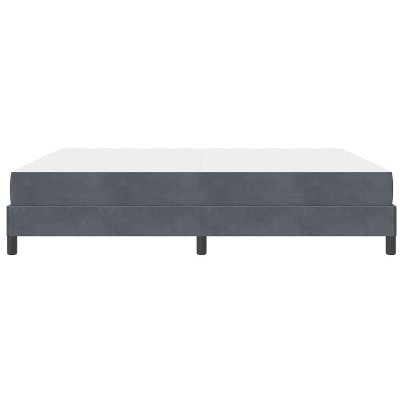 vidaXL Boxspring ágy matraccal Sötétszürke 180 x 200 cm Bársony