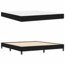 vidaXL Boxrugós ágy matracmal Fekete 180 x 200 cm szövet