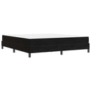 vidaXL Boxrugós ágy matracmal Fekete 180 x 200 cm szövet