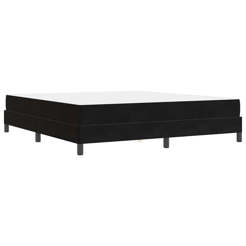 vidaXL Boxspring ágy matraccal matracmal Fekete 180 x 200 cm Bársony