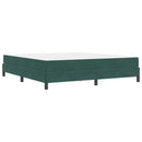 vidaXL Boxrugós ágy matracmal Sötétzöld 180 x 200 cm szövet