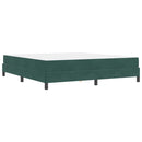 vidaXL Boxspring ágy matraccal Sötétzöld 180 x 200 cm Bársony