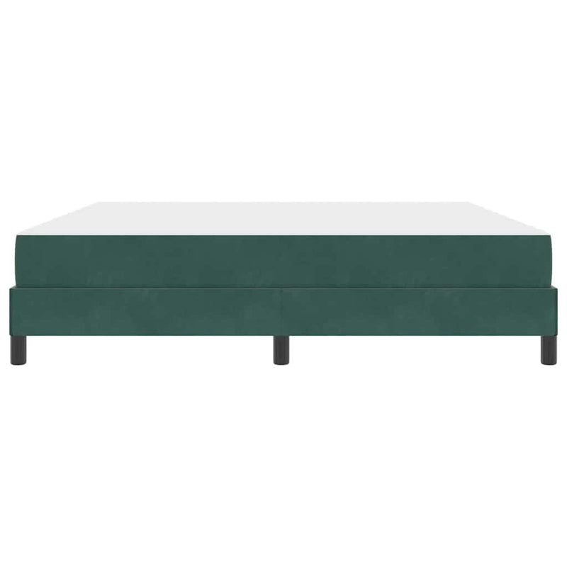 vidaXL Boxspring ágy matraccal Sötétzöld 180 x 200 cm Bársony