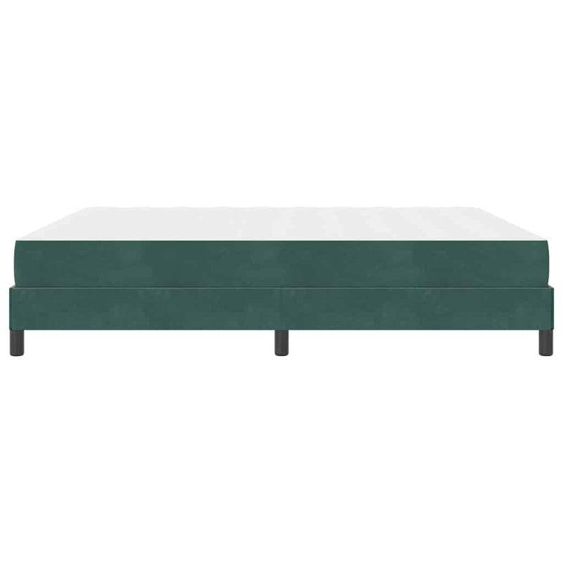 vidaXL Boxspring ágy matraccal Sötétzöld 180 x 200 cm Bársony