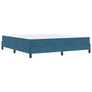vidaXL Boxspring ágy matraccal Sötét kék 180 x 200 cm Bársony