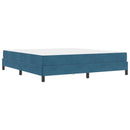 vidaXL Boxrugós ágy matracmal Sötét kék 180 x 200 cm szövet