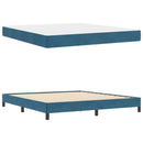 vidaXL Boxrugós ágy matracmal Sötét kék 180 x 200 cm szövet