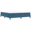vidaXL Boxrugós ágy matracmal Sötét kék 180 x 200 cm szövet