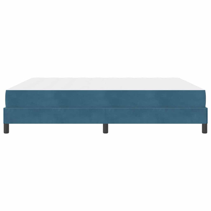 vidaXL Boxspring ágy matraccal Sötét kék 180 x 200 cm Bársony