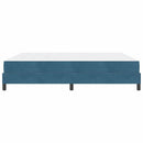 vidaXL Boxrugós ágy matracmal Sötét kék 180 x 200 cm szövet
