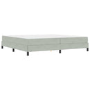 vidaXL Boxspring ágy matraccal Világosszürke 200 x 200 cm Bársony