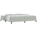 vidaXL Boxrugós ágy matracmal Világosszürke 200 x 200 cm szövet