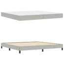vidaXL Boxspring ágy matraccal Világosszürke 200 x 200 cm Bársony
