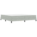 vidaXL Boxrugós ágy matracmal Világosszürke 200 x 200 cm szövet