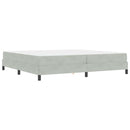 vidaXL Boxspring ágy matraccal Világosszürke 200 x 200 cm Bársony